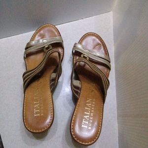 Italian women's wedge heeled sandals
